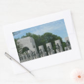 WWII Memorial Wreaten II in Washington DC Rechthoekige Sticker (Envelop)