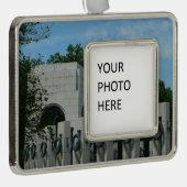 WWII Memorial Wreaten II in Washington DC Verzilverd Omlijst Ornament (Rechts)