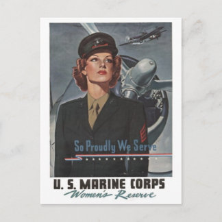 WWII Militair Poster voor rekrutering — Vrouwen Briefkaart