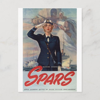 WWII Militair Poster voor rekrutering — Vrouwen Briefkaart