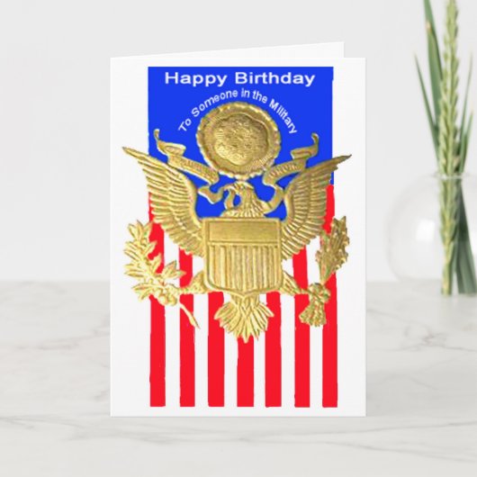 WWII Military Birthday Kaart (Voorkant)