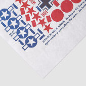 WWII model vliegtuig nationale insignes, grootte F Tissuepapier (Detail)