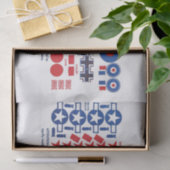 WWII model vliegtuig nationale insignes, grootte F Tissuepapier (Geschenk)