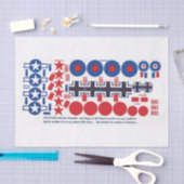 WWII model vliegtuig nationale insignes, grootte F Tissuepapier (Craft)