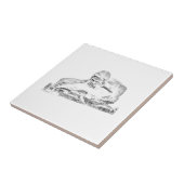 WWII Monument Fortress Architecture-schets Tegeltje (Zijkant)