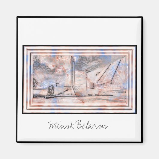 WWII Monument Museum Minsk Belarus Magnet (Voorkant)