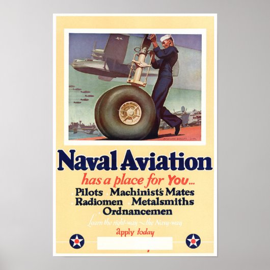 WWII Naval Aviation Poster (Voorkant)