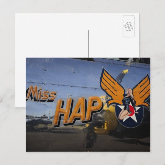 WWII Nose Art Briefkaart (Voorkant / Achterkant)