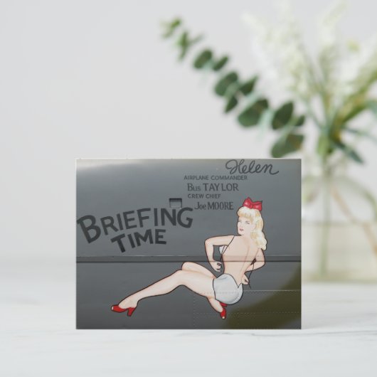 WWII Nose Art Briefkaart (Staand voorkant)