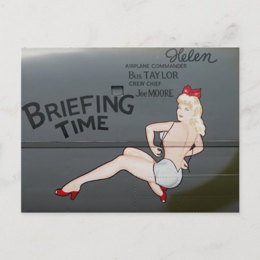 WWII Nose Art Briefkaart (Voorkant)