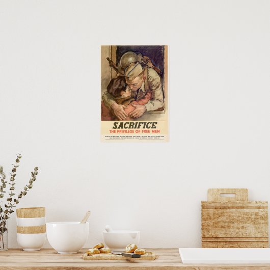 WWII-offie...het privilege van vrije Mannen Poster (Keuken)