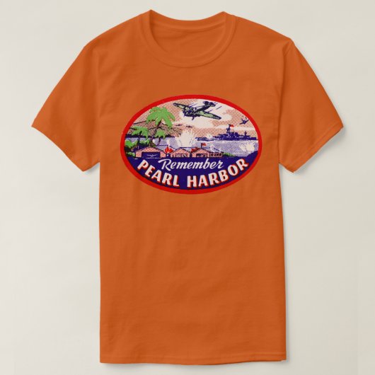 WWII Onthoud Pearl Harbor 2 T-shirt (Design voorkant)