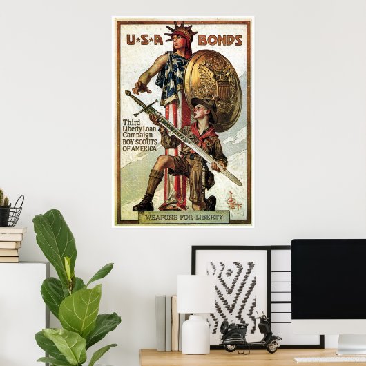 WWII-oorlogsobligaties Poster (Thuiskantoor)