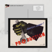 WWII Oude Poster Briefkaart (Voorkant / Achterkant)