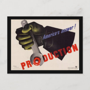 WWII Oude Poster Briefkaart