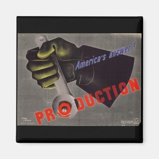WWII Oude Poster Magneet (Voorkant)
