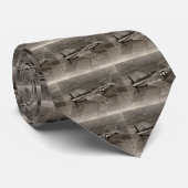 WWII P-51 Mustang in vlucht Stropdas (Opgerold)