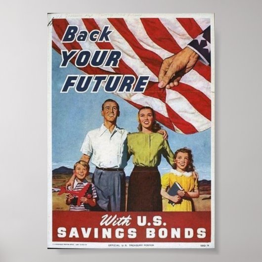 WWII Patriottisch Poster / Bewaarbassins (Voorkant)