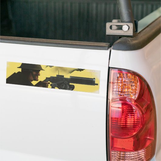 WWII Patriottisch Poster Bumpersticker (Op Truck)