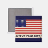 WWII Patriottisch Poster Magnet (Voorkant / Achterkant)