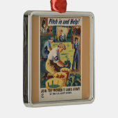 WWII Patriottisch Poster Ornament (Rechts)