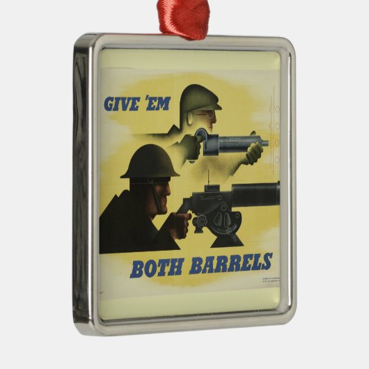 WWII Patriottisch Poster Ornament (Rechts)