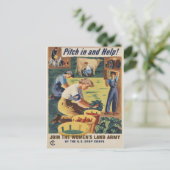 WWII Patriottisch Poster Post Card Briefkaart (Staand voorkant)