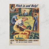 WWII Patriottisch Poster Post Card Briefkaart (Voorkant)