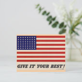 WWII Patriottisch Poster Post Card Briefkaart (Staand voorkant)