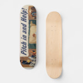WWII Patriottisch Poster Skateboard (Voorkant)