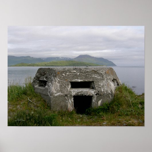 WWII Pillbox in de Nederlandse haven, Alaska Poster (Voorkant)