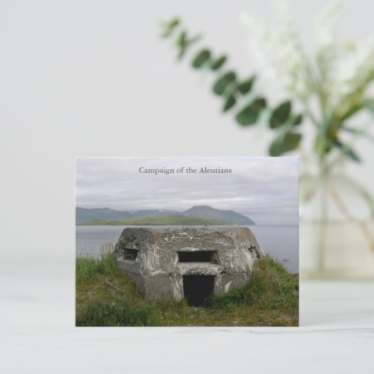 WWII Pillbox op het strand, Nederlandse haven, AK Briefkaart (Staand voorkant)