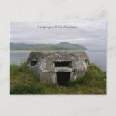 WWII Pillbox op het strand, Nederlandse haven, AK Briefkaart (Voorkant)