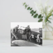 WWII Pilot + Crew of a P-51A Mustang Briefkaart (Staand voorkant)