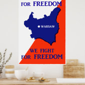 WWII Polen vecht voor vrijheid Poster (Keuken)