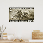 WWII Pools Leger in Engeland Poster (Keuken)
