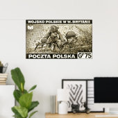 WWII Pools Leger in Engeland Poster (Thuiskantoor)