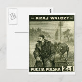 WWII Pools thuisleger Briefkaart (Voorkant / Achterkant)