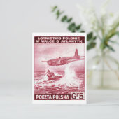 WWII Poolse luchtmacht Briefkaart (Staand voorkant)