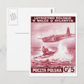WWII Poolse luchtmacht Briefkaart (Voorkant / Achterkant)