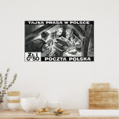 WWII Poolse ondergrondse pers Poster (Keuken)