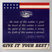 WWII Poster patriottisch Poster (Voorkant)