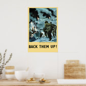 WWII Propagandaposter Britse Commandos in Noorwege Poster (Keuken)