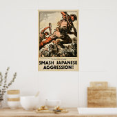 WWII Propagandaposter Versla Japans Aggressionisme Poster (Keuken)