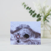 WWII Quonset Hut in Winter, Unalaska Island Briefkaart (Staand voorkant)