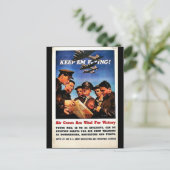 Wwii Recruit1 Briefkaart (Staand voorkant)