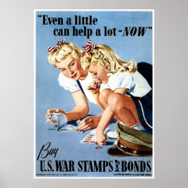 WWII-ringstampen en oorlogsobligaties Poster