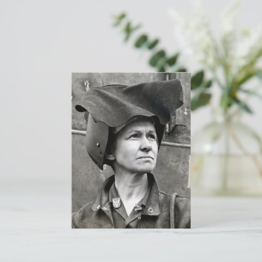 WWII Rosie de Riveter Briefkaart (Staand voorkant)