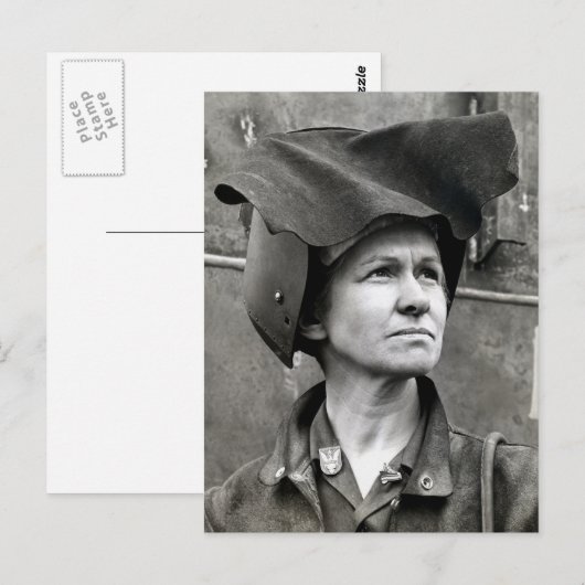 WWII Rosie de Riveter Briefkaart (Voorkant / Achterkant)
