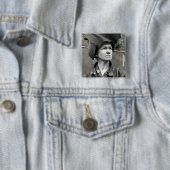 WWII Rosie de Riveter Vierkante Button 5,1 Cm (In situ)